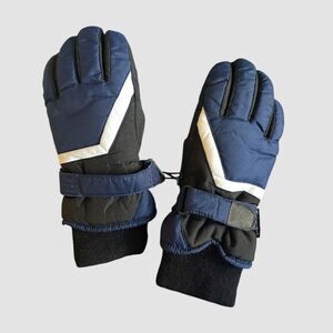 Outdoors 3M Thinsulate Youth 13-18 Sz 40 gram Blue & Black Ski Winter Gloves EUC